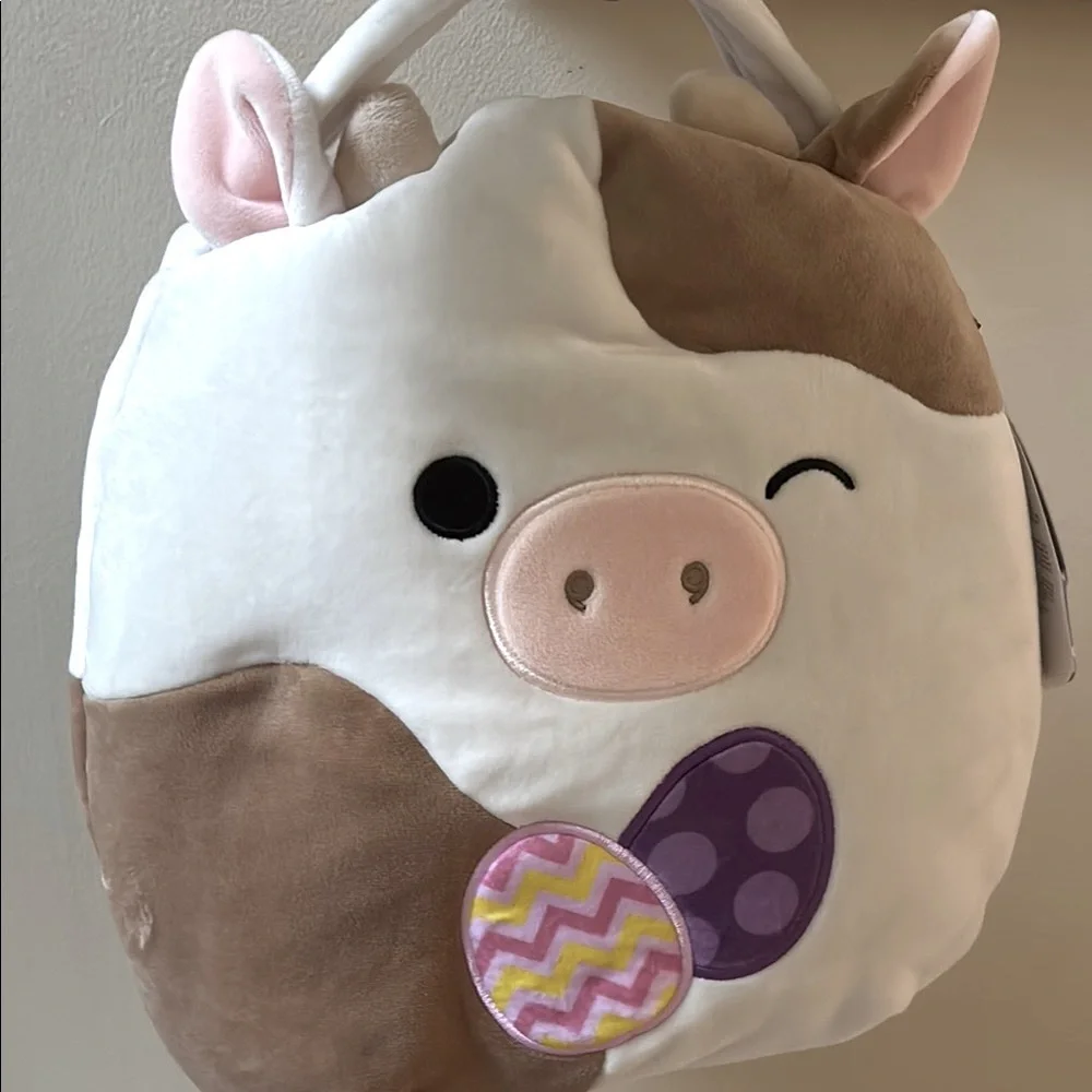 SquismallowCow Plush Basket , Torsten (nwt) Ronnie the cow